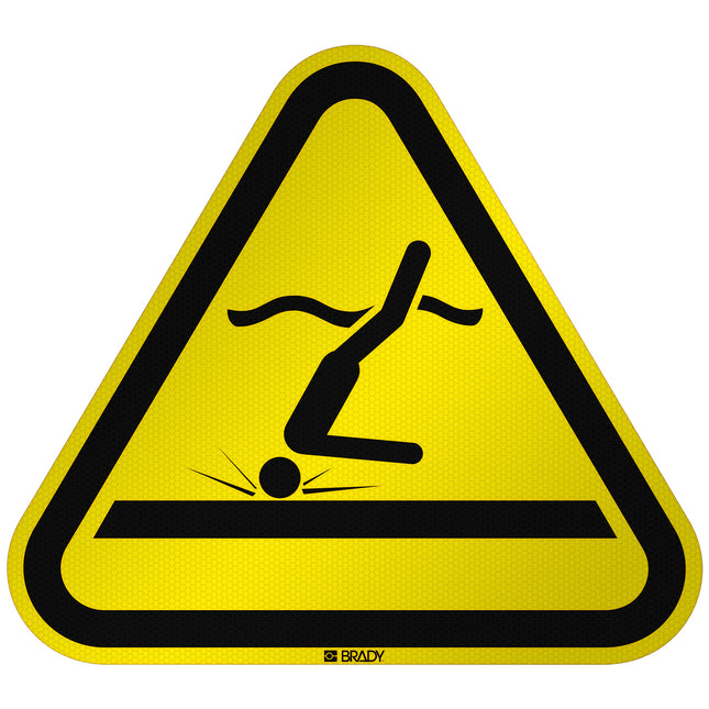 ISO Safety Sign  Warning Shallow water