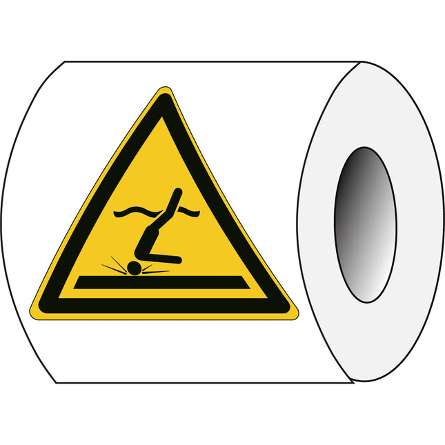 ISO Safety Sign  Warning Shallow water