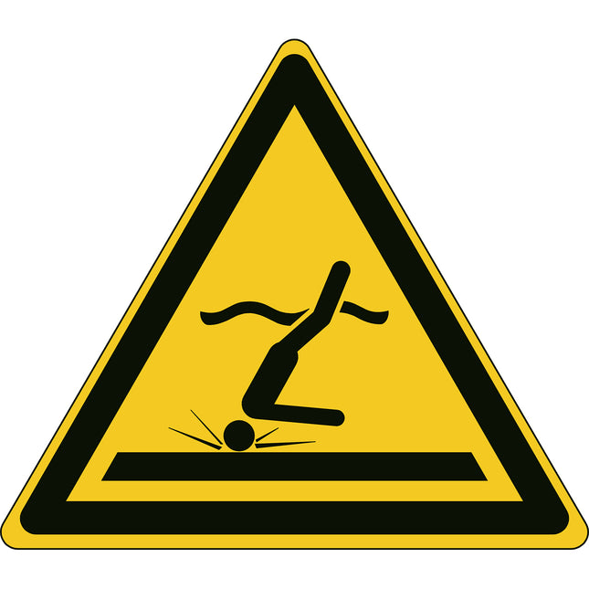 ISO Safety Sign  Warning Shallow water