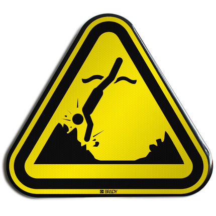 ISO Safety Sign  Warning Submerged objects