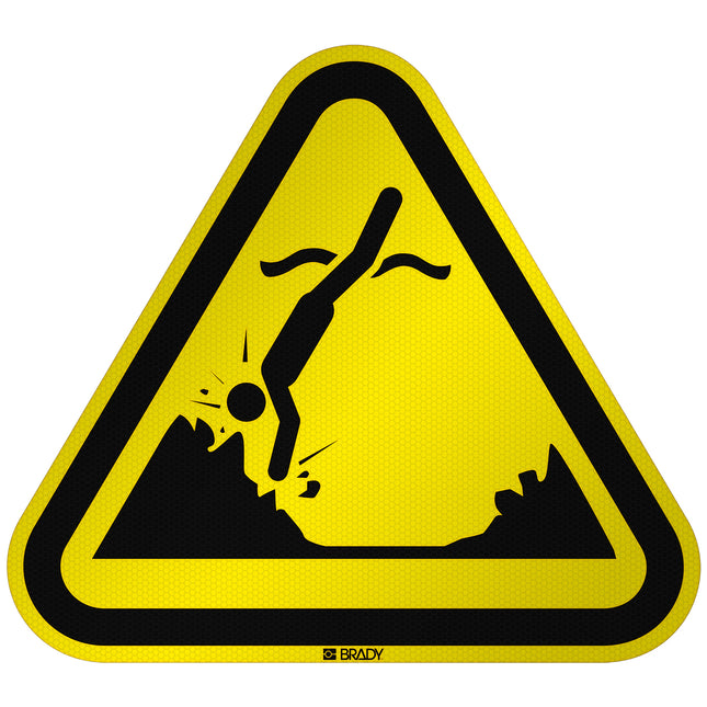 ISO Safety Sign  Warning Submerged objects