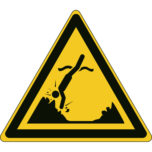 ISO Safety Sign  Warning Submerged objects