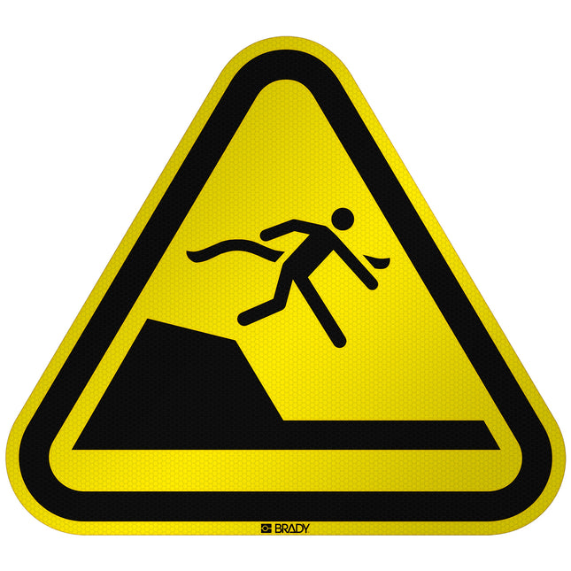 ISO Safety Sign  Warning Sudden drop in swimming or leisure pools