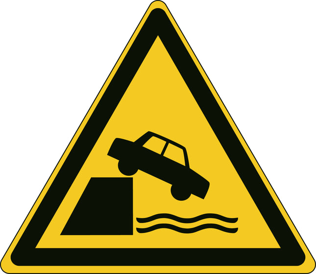 ISO Safety Sign  Warning Unprotected edges