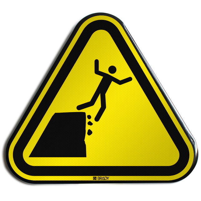 ISO Safety Sign  Warning Unstable cliff edge