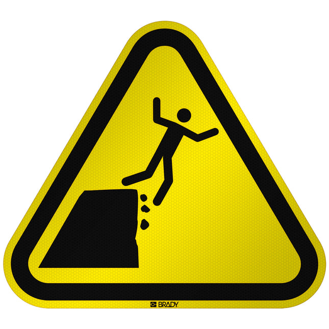 ISO Safety Sign  Warning Unstable cliff edge