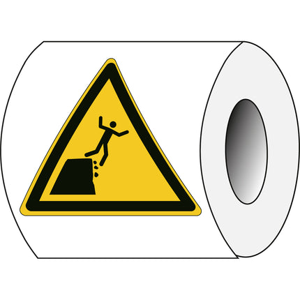 ISO Safety Sign  Warning Unstable cliff edge