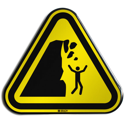 ISO Safety Sign  Warning Unstable cliff