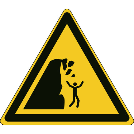 ISO Safety Sign  Warning Unstable cliff