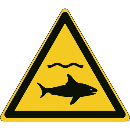 ISO Safety Sign  Warning Sharks