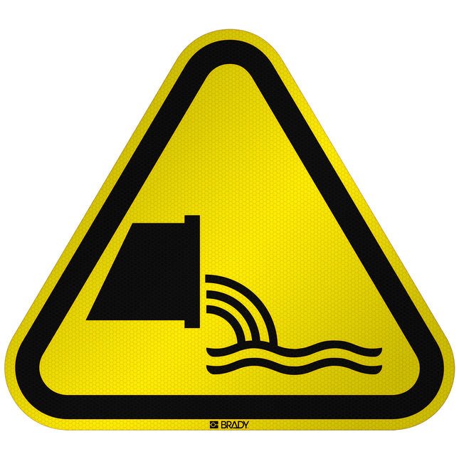 ISO Safety Sign  Warning Sewage effluent outfall