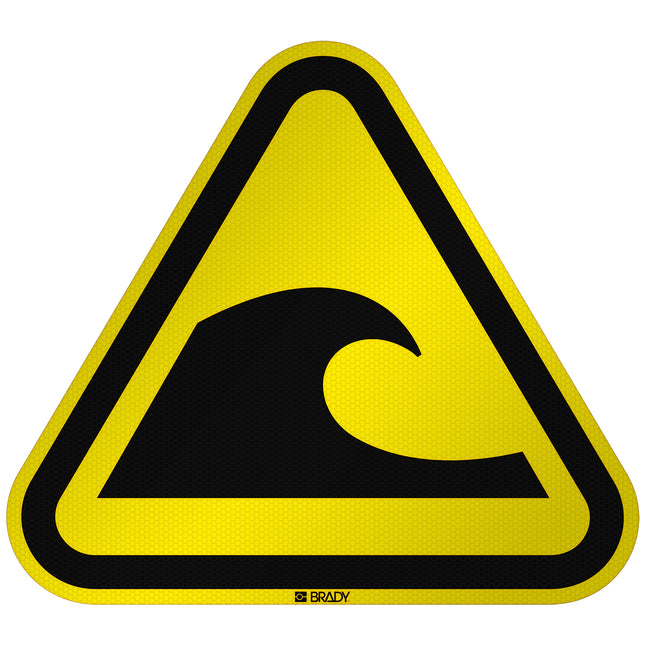 ISO Safety Sign  Warning Tsunami hazard zone