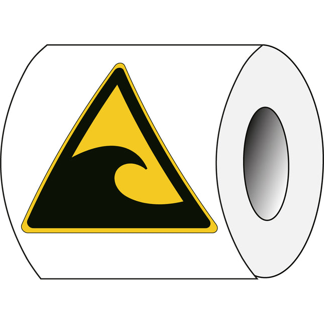 ISO Safety Sign  Warning Tsunami hazard zone