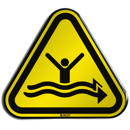 ISO Safety Sign  Warning Strong currents