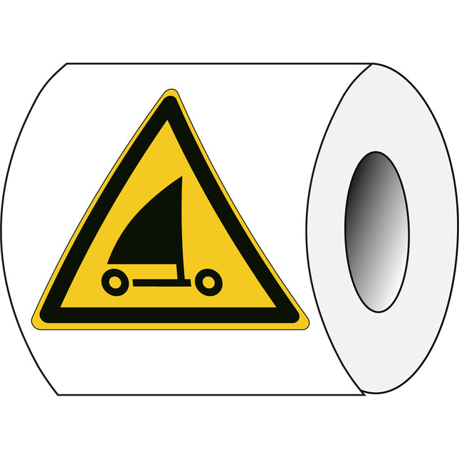 ISO Safety Sign  Warning Sand yachting