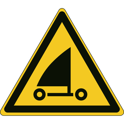 ISO Safety Sign  Warning Sand yachting