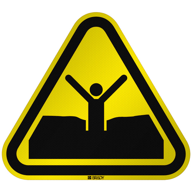 ISO Safety Sign  Warning Quicksand or mud deep mud or silt