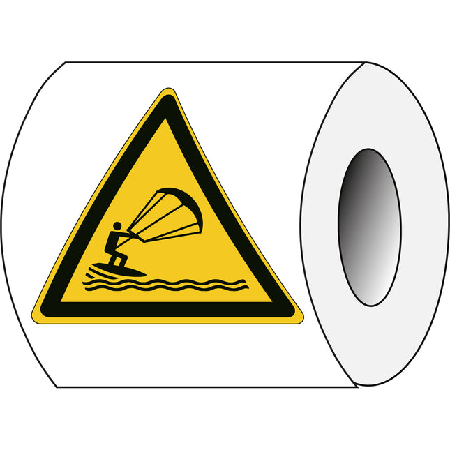 ISO Safety Sign  Warning Kite surfing