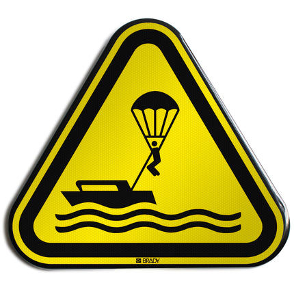 ISO Safety Sign  Warning Parasailing