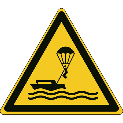ISO Safety Sign  Warning Parasailing