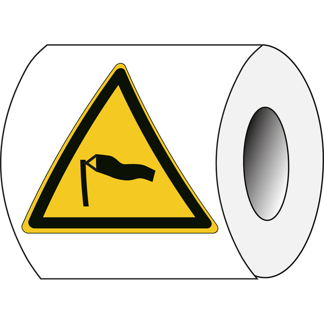 ISO Safety Sign  Warning Strong winds