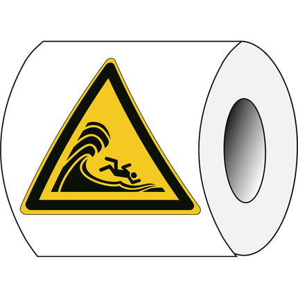 ISO Safety Sign  Warning High surf or large breaking waves