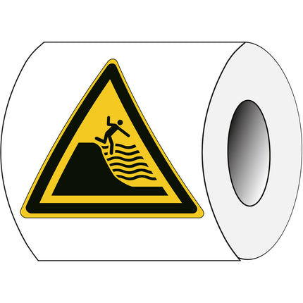 ISO Safety Sign  Warning Deep shelving beach