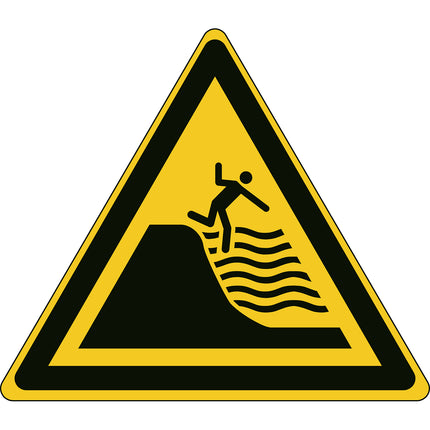 ISO Safety Sign  Warning Deep shelving beach