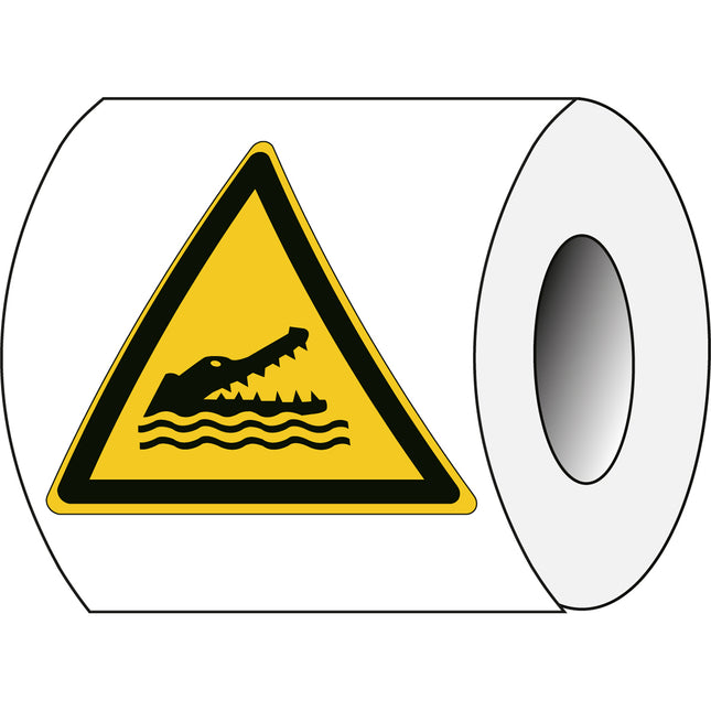ISO Safety Sign  Warning Crocodiles alligators or caymans