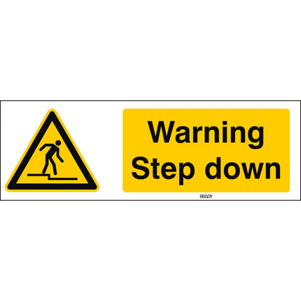 ISO Safety Sign  Warning Step down