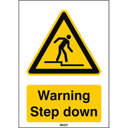 ISO Safety Sign  Warning Step down