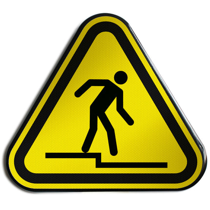 ISO Safety Sign  Warning Step down