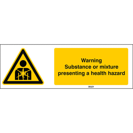ISO Safety Sign  Warning Substance or mixture presenting a health hazard