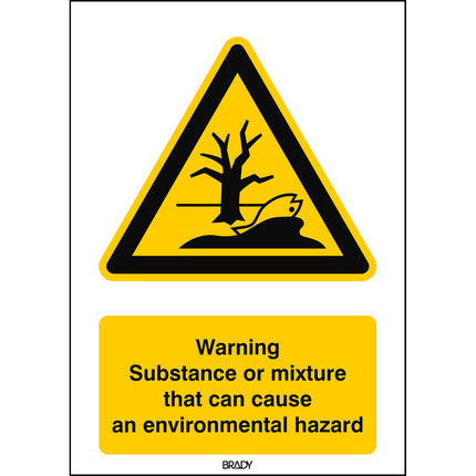ISO Safety Sign  Warning Substance or mixture that can cause an environmental hazard