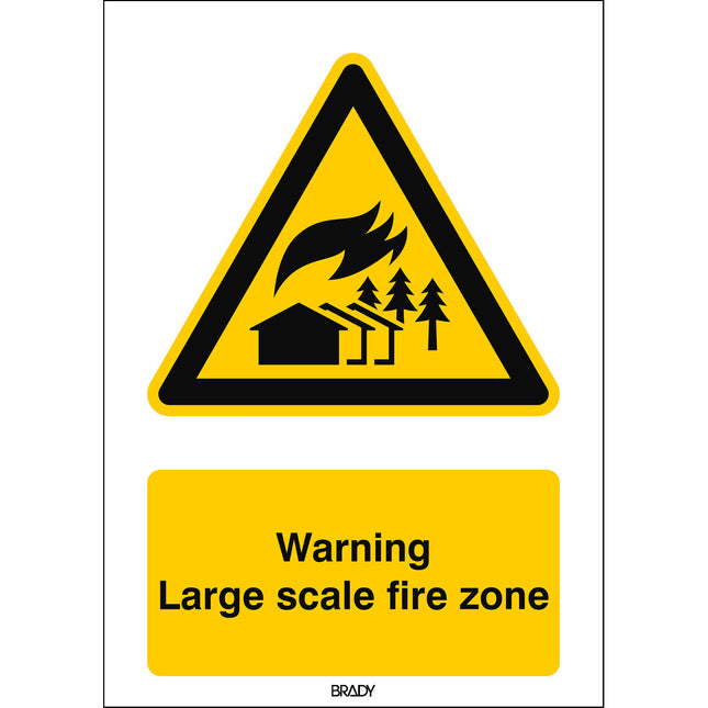 ISO Safety Sign  Warning Largescale fire zone