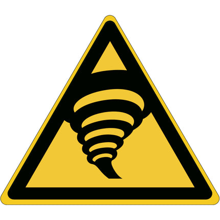 ISO Safety Sign  Warning Tornado zone