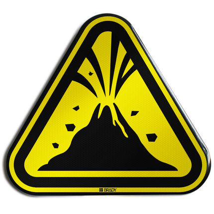 ISO Safety Sign  Warning Active volcano zone