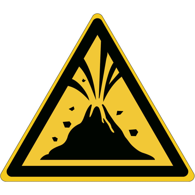 ISO Safety Sign  Warning Active volcano zone