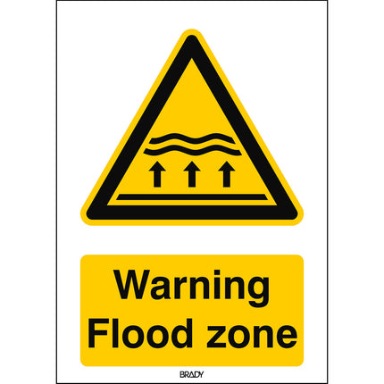 ISO Safety Sign  Warning Flood zone