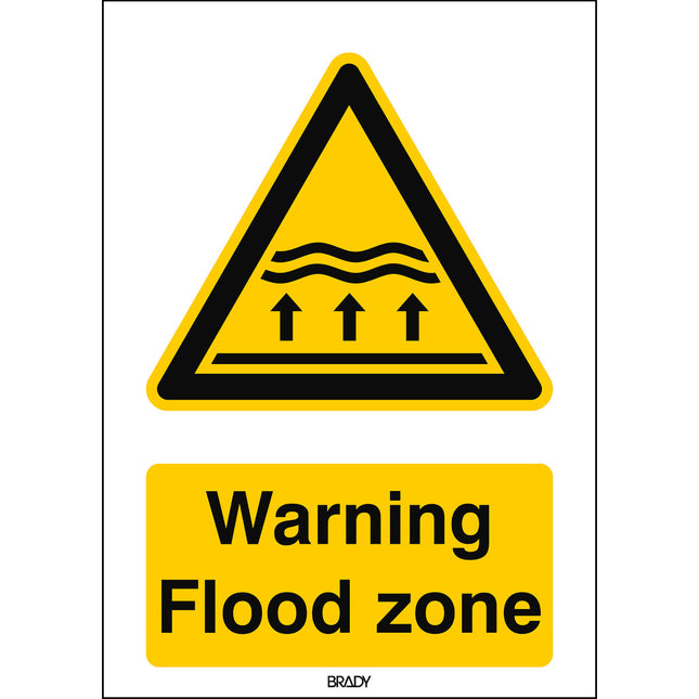 ISO Safety Sign  Warning Flood zone