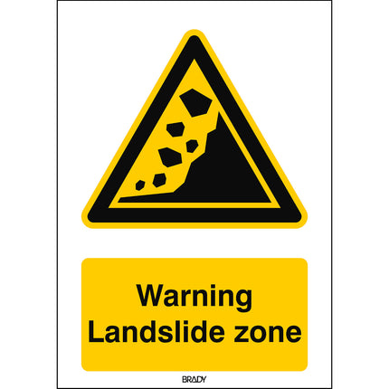 ISO Safety Sign Warning Landslide zone