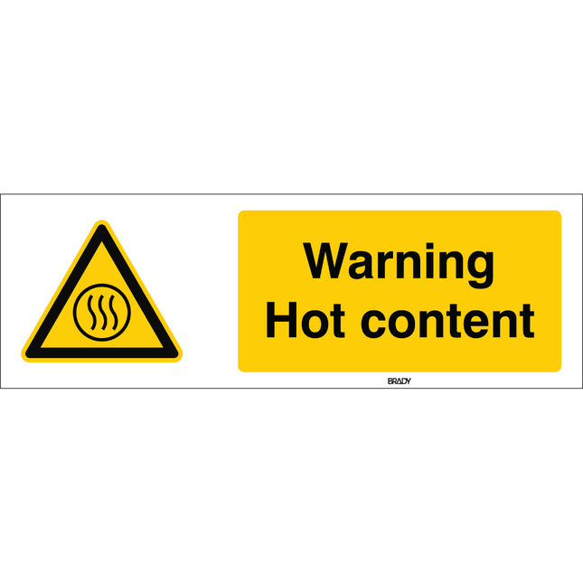 ISO Safety Sign  Warning Hot content