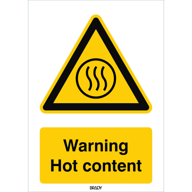 ISO Safety Sign  Warning Hot content