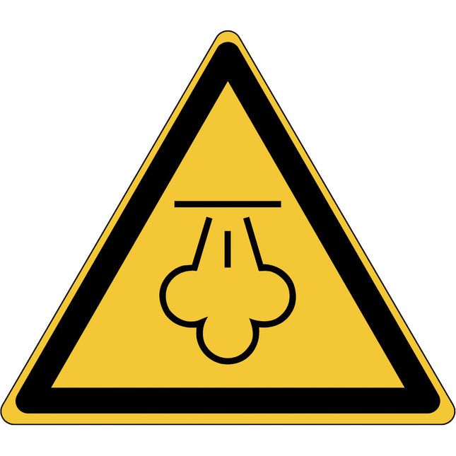ISO Safety Sign  Warning Hot steam