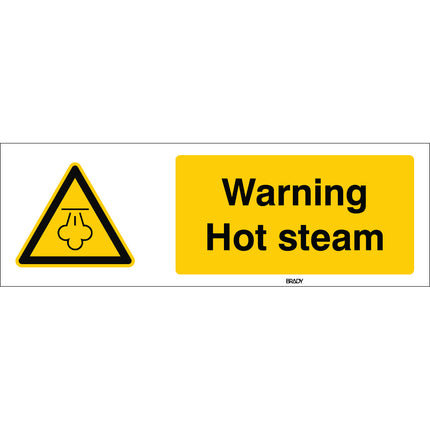 ISO Safety Sign  Warning Hot steam
