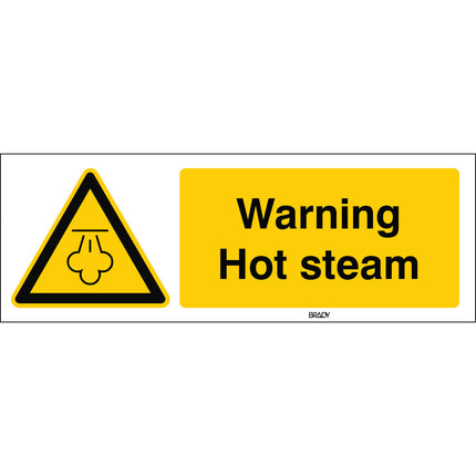 ISO Safety Sign  Warning Hot steam