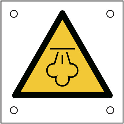 ISO Safety Sign  Warning Hot steam