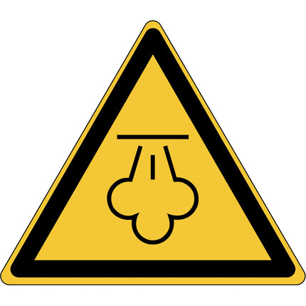 ISO Safety Sign  Warning Hot steam