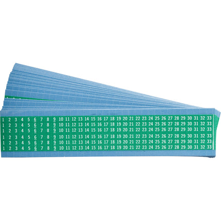Consecutive Numbers on Color Backgrounds Wire Markers