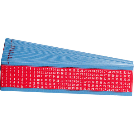 Consecutive Numbers on Color Backgrounds Wire Markers